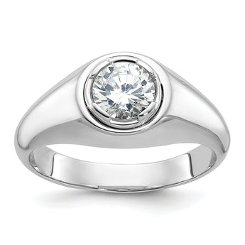 14k White Gold Men's Complete Lab Grown VS/SI FGH Dia Ring - Sophia Jewelers