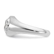 14k White Gold Men's Oval Complete Lab Grown VS/SI FGH Dia Ring - Sophia Jewelers