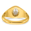 14k 1 carat Lab Grown Diamond VS/SI+ G+ Oval Complete Men's Ring, Size 10 - Birthstone Company