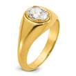 14k 1 carat Lab Grown Diamond VS/SI+ G+ Oval Complete Men's Ring, Size 10 - Birthstone Company