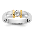 14k Two-Tone 1/2 carat Lab Grown Diamond VS/SI+ G+ Complete Men's Wedding Band