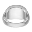 Men's East-West Oval Onyx Ring in 14K White Gold, Size 10