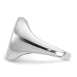 Men's Oval Onyx Ring in 14K White Gold, 18.1mm, Size 10