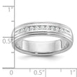 14k White Gold Men's Polished and Milgrain 11-Stone 1/4 Carat AA Quality Diamond Ring