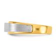 14k Two-tone Men's Polished and Satin 1/5 Carat Lab Grown Diamond Solitaire Ring - Sophia Jewelers