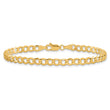 14K 7 inch 4.3mm Semi-Solid Curb with Lobster Clasp Bracelet