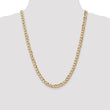 14K 18 inch 6.5mm Semi-Solid Curb with Lobster Clasp Chain