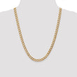 14K 18 inch 7mm Semi-Solid Curb with Lobster Clasp Chain
