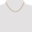 Sophia Jewelers 14K Gold Women's Semi-Solid Rope Necklace with Polished Finish - 28