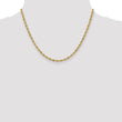 Sophia Jewelers 14K Gold Women's Semi-Solid Rope Necklace with Polished Finish - 28