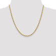 Sophia Jewelers 14K Gold Women's Semi-Solid Rope Necklace with Polished Finish - 28