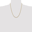 Sophia Jewelers 14K Gold Women's Semi-Solid Rope Necklace with Polished Finish - 28