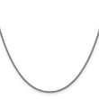 14K White Gold 16 inch 1.5mm Semi-Solid Round Box with Lobster Clasp Chain