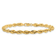 14K 7 inch 4.75mm Semi Solid Rope with Lobster Clasp Chain