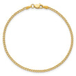 14K 7 inch 1.85mm Semi-Solid Curb with Lobster Clasp Bracelet