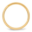 14k Yellow Gold 3mm Beveled Edge Comfort Fit Wedding Band Size 4