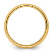 14k Yellow Gold 7mm Beveled Edge Comfort Fit Wedding Band Size 4