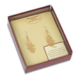 24k Gold Dipped Real Oak Leaf Gold-tone Shepherd Hook Dangle Earrings