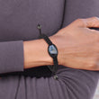 Hematite Beads Black Cord Bracelet, 13x19mm Adjustable