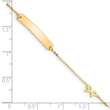 14k Polished 5.5in Bow ID Bracelet