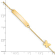 14k Polished 5.5in Butterfly ID Bracelet