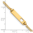 14k Cut-out Heart Curb Link ID Bracelet