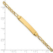 14k w/Rhodium Children's Pav‚ Curb Link ID Bracelet