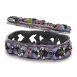 Luxury Giftware Pewter Bejeweled Crystals Pewter-tone Enameled SECRET GARDEN Floral Trunk Trinket Box with Matching 18 Inch Necklace