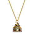 Luxury Giftware Pewter Bejeweled Crystals Rose-tone Enameled OH MY Expressive Frog Trinket Box with Matching 18 Inch Necklace