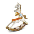 Luxury Giftware Pewter Bejeweled Crystals Gold-tone Enameled RIMA Rocking Horse Trinket Box with Matching 18 Inch Necklace