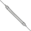 14K White Gold Lab Grown Diamond VS/SI GH, w/1 inch  ext. Bracelet