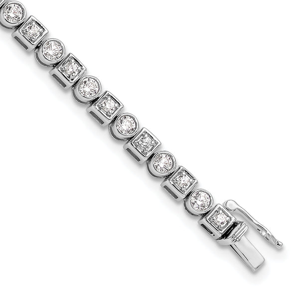 14K White Gold Lab Grown Diamond VS/SI GH, Shapes Bracelet