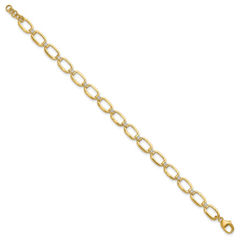 14K Lab Grown Diamond VS/SI GH, Oval Link w/ .25 inch ext. Bracelet