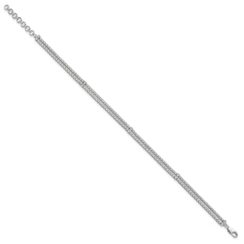14K White Gold Lab Grown Diamond VS/SI GH w/1 inch ext. Fancy Brace