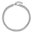14K White Gold Lab Grown Diamond VS/SI GH, w/1 inch ext. Dbl Bracel