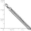14K White Gold Lab Grown Diamond VS/SI GH, w/1 inch ext. Dbl Bracel