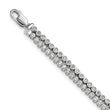 14K White Gold Lab Grown Diamond VS/SI GH, w/1 inch ext. Dbl Bracel