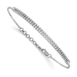 14K White Gold Lab Grown Diamond VS/SI GH, w/1 inch ext. Bracelet