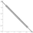 14K White Gold Lab Grown Diamond VS/SI GH, w/1 inch ext. Bracelet