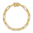 14k 1 3/8 carat Lab Grown Diamond VS/SI+ G+ Fashion Link Bracelet - Birthstone Company