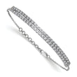 14K White Gold Lab Grown Diamond VS/SI GH, w/1 inch ext. Bracelet