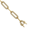 14k 3 1/4 carat Lab Grown Diamond VS/SI+ G+ Fashion Link Bracelet - Birthstone Company