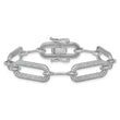 14k White Gold 3 1/4 carat Lab Grown Diamond VS/SI+ G+ Fashion Link Bracelet - Birthstone Company