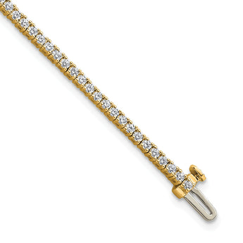 14k 2 carat Lab Grown Diamond VS/SI+ G+ Complete Tennis Bracelet - Birthstone Company