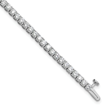 14k White Gold 5 carat Lab Grown Diamond VS/SI+ G+ Complete Tennis Bracelet