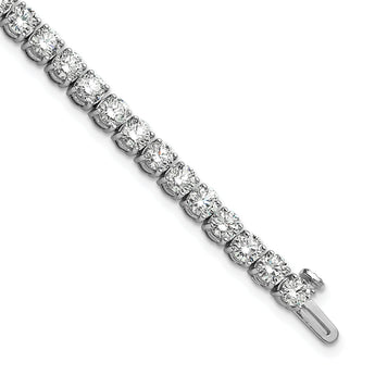 14k White Gold 9 carat Lab Grown Diamond VS+ F+ Complete Tennis Bracelet