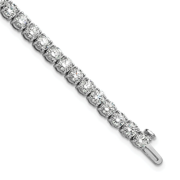 14k White Gold 9 carat Lab Grown Diamond VS+ F+ Complete Tennis Bracelet