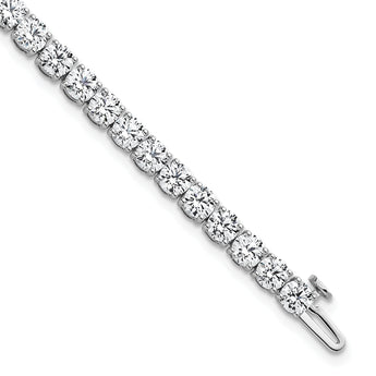 14k White Gold 10 carat Lab Grown Diamond VS+ F+ Complete Tennis Bracelet