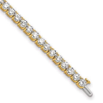 14k 10 carat Lab Grown Diamond VS+ F+ Complete Tennis Bracelet