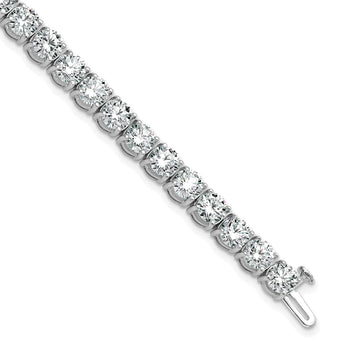14k White Gold 16 carat Lab Grown Diamond VS/SI+ G+ Complete Tennis Bracelet